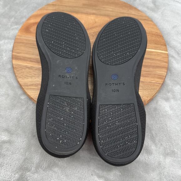 Rothy's The Flat Shoes Womens Size 10.5 Black Blue Washable Pointed Ballet Eco - Picture 6 of 10